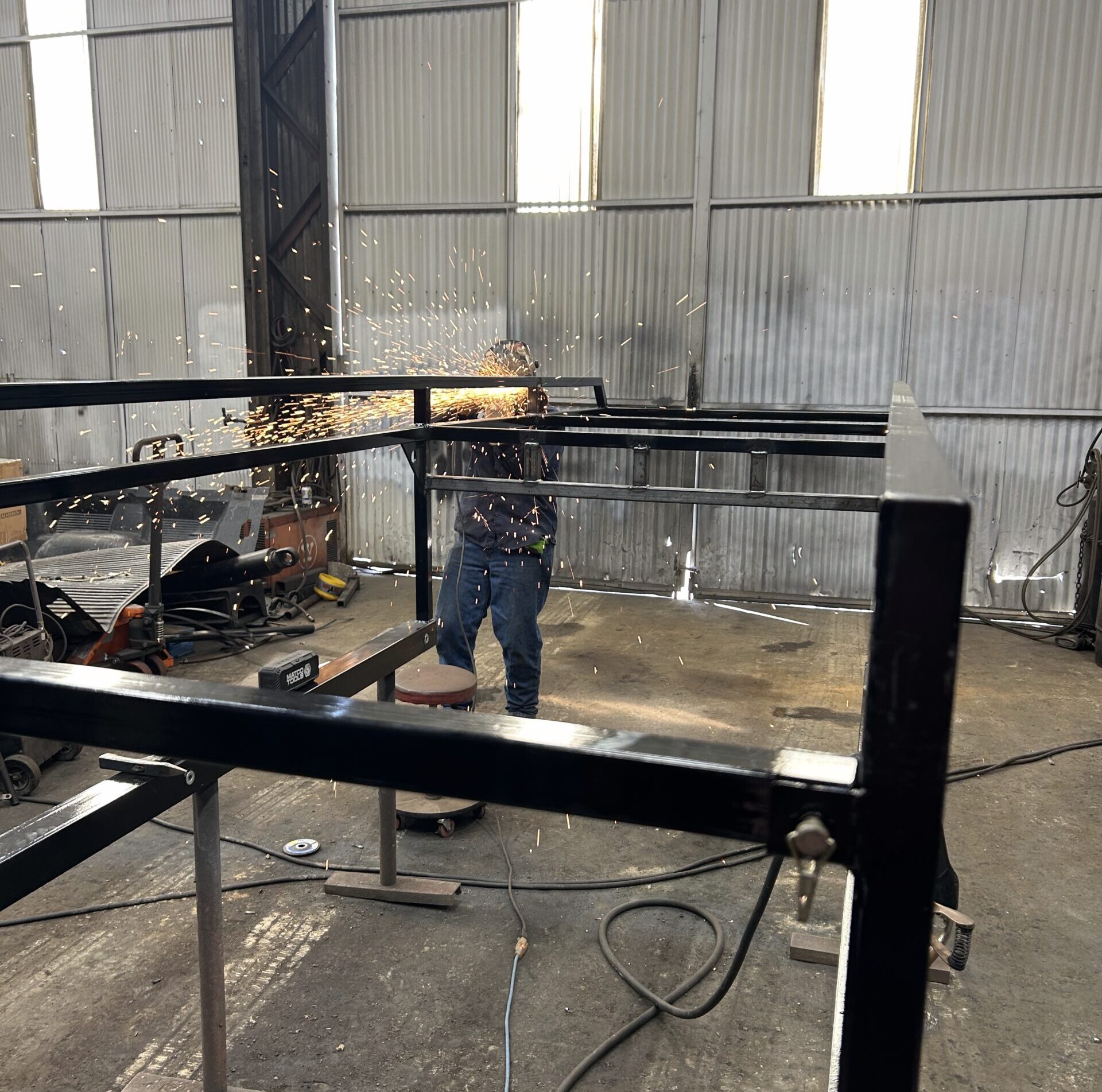 Angle iron and structural steel inventory at Franklin Machine Co. steel supply Franklin, NC